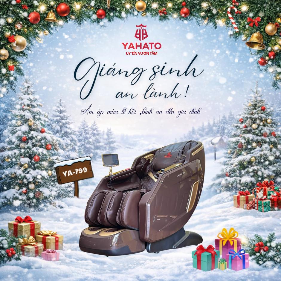Giáng Sinh An Lành – Ghế Massage Yahato Đồng Hành Chăm Sóc Sức Khỏe Gia Đình Việt