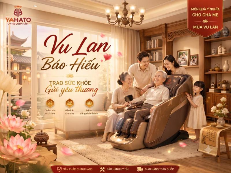   
          Vu Lan báo hiếu – Tặng cha mẹ ghế massage, trao trọn yêu thương